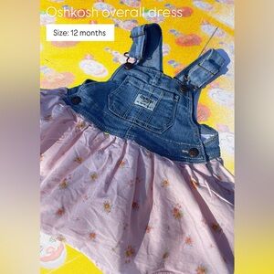 OshKosh B'gosh Denim and Pink Floral Skirtall